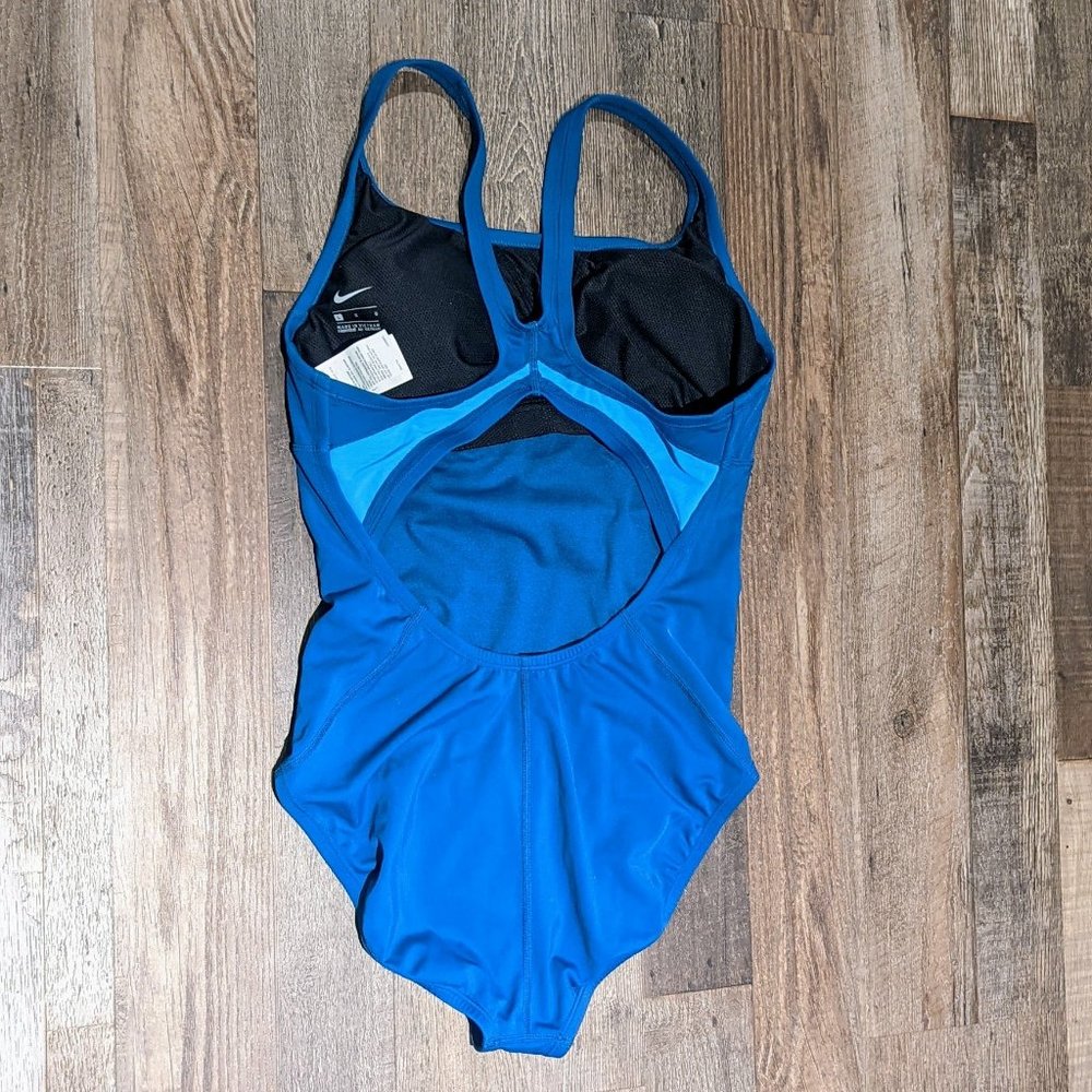 Nike Blue Racerback Swimsuit - Picture 2 of 7